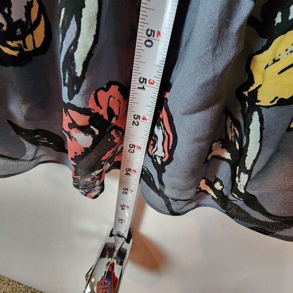 Ramy Brook 100% Silk Blue Floral Midi Dress Halter Tie Tassel Top Designer Dress - Picture 11 of 11